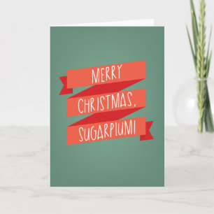 Vrolijke Kerstmis SugarPlum Feestdagen Kaart