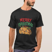 Vrolijke Kerstmis Taco Mexicaanse Lover Foodie Gif T-shirt (Voorkant)
