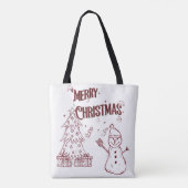 Vrolijke Kerstmis Tote Bag (Achterkant)