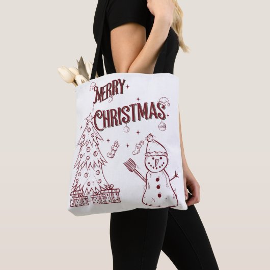 Vrolijke Kerstmis Tote Bag (Dichtbij)