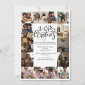 Vrolijke Kerstmis Typografie 17 Foto Feestdagenkaart (Voorkant)