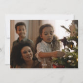 Vrolijke Kerstmis Typografie 3 Foto Feestdagenkaart (Achterkant)