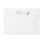 Vrolijke Kerstmis Typografie Botanische Xmas Foto (Achterkant)