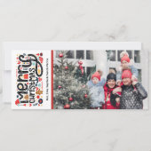 Vrolijke Kerstmis Typografie Foto Feestdagenkaart (Voorkant)