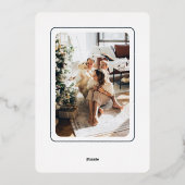 Vrolijke Kerstmis Typografie Foto Gepersonaliseerd Folie Feestdagenkaart (Achterkant)