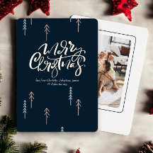 Vrolijke Kerstmis Typografie Foto Gepersonaliseerd