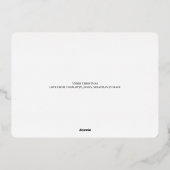 Vrolijke Kerstmis Typografie Fotokaart Folie Feestdagenkaart (Achterkant)