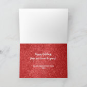 Vrolijke Kerstmis Typografie Gevouwen Feestdagen Kaart (Binnen)