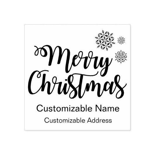 Vrolijke Kerstmis Typografie met Tekst Rubberstempel (Afrduk)
