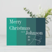 Vrolijke Kerstmis Typografie Non-Foto Feestdagenkaart (Staand voorkant)