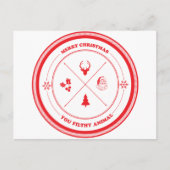 Vrolijke Kerstmis u Vuil Dier Feestdagenkaart (Voorkant)