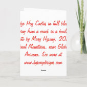 Vrolijke Kerstmis van Arizona Feestdagen Kaart (Achterkant)