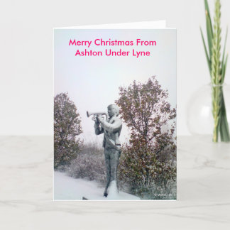 Vrolijke Kerstmis van Ashton onder Lyne 22 Feestdagen Kaart