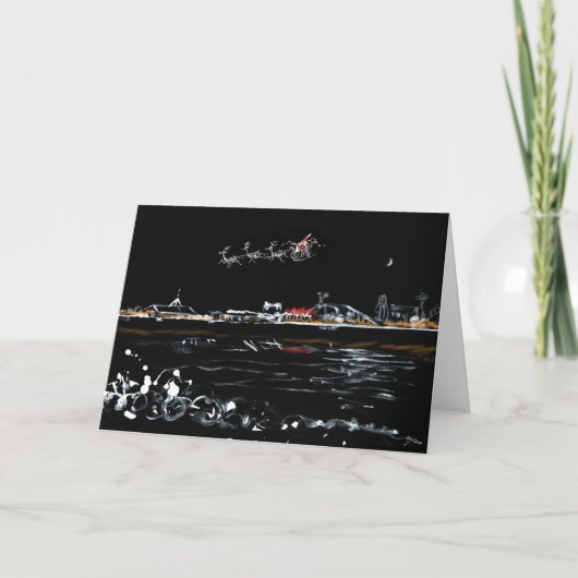 Vrolijke Kerstmis van Brighton Feestdagen Kaart (Voorkant)