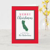 Vrolijke Kerstmis van Californië Kaart (Gele Bloem)