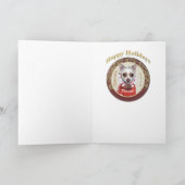 Vrolijke Kerstmis van Chihuahua Feestdagen Kaart (Binnen)