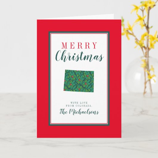 Vrolijke Kerstmis van Colorado Kaart (Gele Bloem)