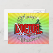 VROLIJKE KERSTMIS VAN DE ARTS VAN DE PSYCHIATER FEESTDAGENKAART (Voorkant / Achterkant)