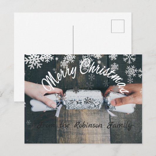 Vrolijke Kerstmis van de Briefkaarten van de Naam (Voorkant / Achterkant)