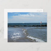 Vrolijke Kerstmis van de Chesapeake Baai Feestdagenkaart (Voorkant / Achterkant)