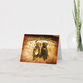 Vrolijke Kerstmis van de Honden van het Boerderij Feestdagen Kaart