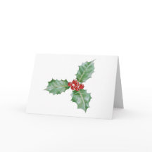 Vrolijke Kerstmis van de Hulst van Watercolour