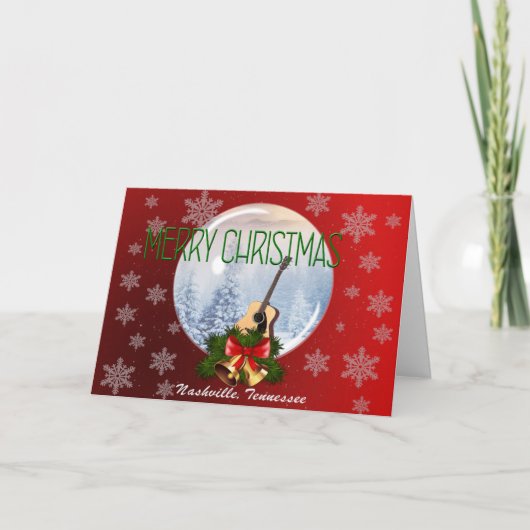 Vrolijke Kerstmis van de Kaart van Nashville - RD (Voorkant)