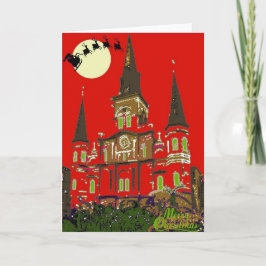 Vrolijke Kerstmis van de kathedraal Feestdagen Kaart