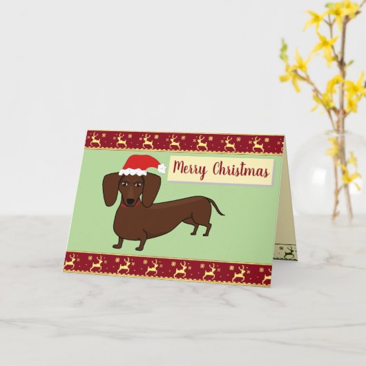 Vrolijke Kerstmis van de Kerstman van de tekkel Kaart (Gele Bloem)