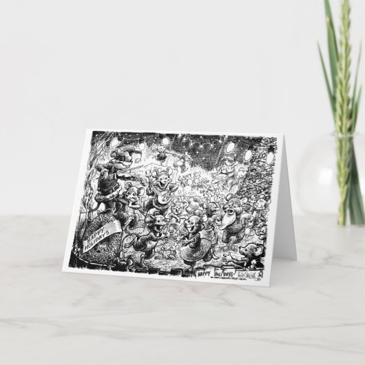 Vrolijke Kerstmis van de Muis Feestdagen Kaart (Voorkant)