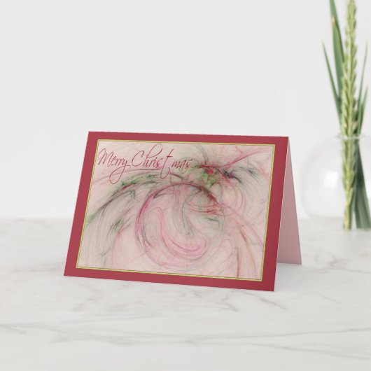 Vrolijke Kerstmis van de ORNAMENTEN ~ van de HULST Feestdagen Kaart (Voorkant)