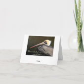 Vrolijke Kerstmis van de pelikaan Feestdagen Kaart (Achterkant)