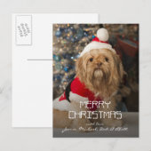 Vrolijke Kerstmis van de poten van de Kerstman Feestdagenkaart (Voorkant / Achterkant)