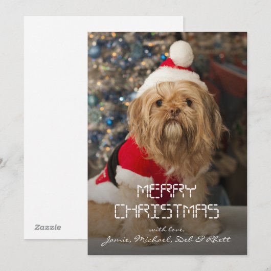 Vrolijke Kerstmis van de poten van de Kerstman Feestdagenkaart (Voorkant / Achterkant)