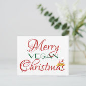 Vrolijke Kerstmis van de Veganist Feestdagenkaart (Staand voorkant)