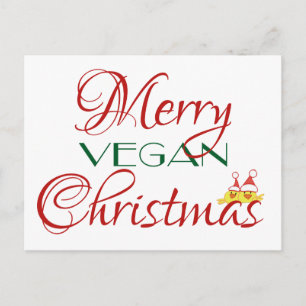 Vrolijke Kerstmis van de Veganist Feestdagenkaart