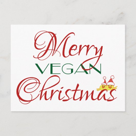 Vrolijke Kerstmis van de Veganist Feestdagenkaart (Voorkant)