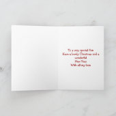 Vrolijke Kerstmis van de zoon Feestdagen Kaart (Binnen)