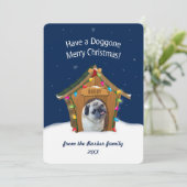 Vrolijke Kerstmis van Doggone Feestdagenkaart (Staand voorkant)