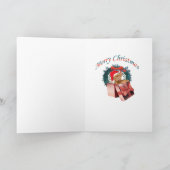 Vrolijke Kerstmis van Dogue DE Bordeaux Feestdagen Kaart (Binnen)