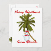 Vrolijke Kerstmis van Florida Feestdagenkaart (Voorkant / Achterkant)