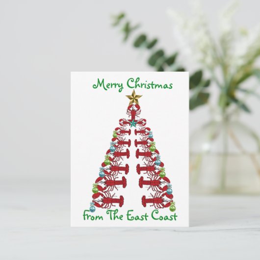 Vrolijke Kerstmis van het briefkaart EastCoast (Staand voorkant)