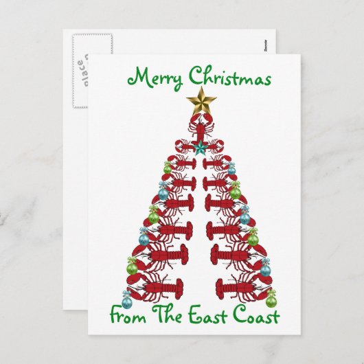 Vrolijke Kerstmis van het briefkaart EastCoast (Voorkant / Achterkant)
