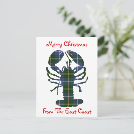 Vrolijke Kerstmis van het briefkaart van de Kust (Staand voorkant)