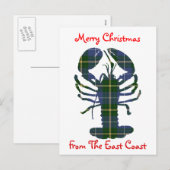 Vrolijke Kerstmis van het briefkaart van de Kust (Voorkant / Achterkant)