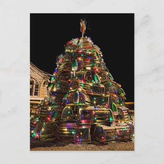 Vrolijke Kerstmis van het Briefkaart van Maine (Voorkant)