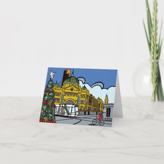 Vrolijke Kerstmis van Melbourne Feestdagen Kaart (Voorkant)