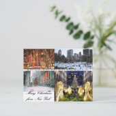 Vrolijke Kerstmis van New York Feestdagenkaart (Staand voorkant)