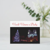 Vrolijke Kerstmis van Praag Feestdagenkaart (Staand voorkant)