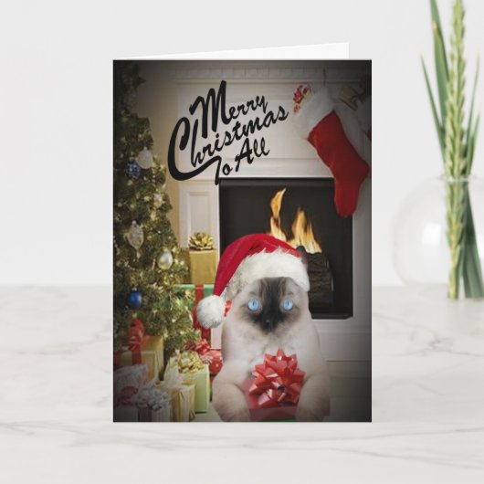 Vrolijke Kerstmis van Ragdoll aan allen Feestdagen Kaart (Voorkant)